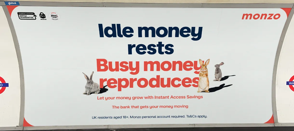 Monzo campaign promotes active saving and investing